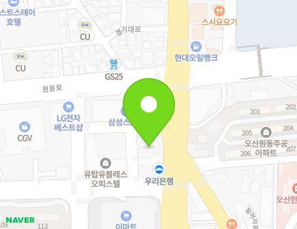 경기도 오산시 경기대로 189 (원동, 메딕프라자) 지도