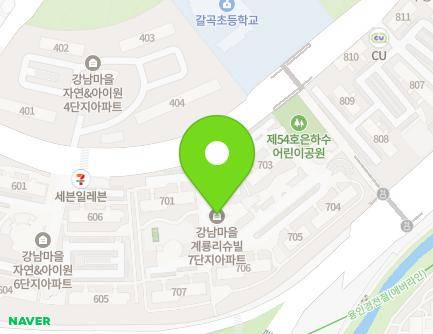 경기도 용인시 기흥구 강남동로 54 (구갈동, 강남마을7단지계룡리슈빌아파트) 지도