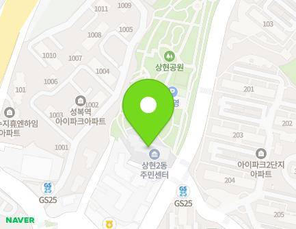 경기도 용인시 수지구 만현로 48 (상현동, 상현2동행정복지센터) 지도