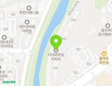 경기도 용인시 수지구 대지로 19 (죽전동, 더리버하임) 지도
