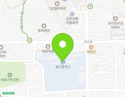 경기도 용인시 처인구 금학로341번길 8 (김량장동, 용인중학교) 지도