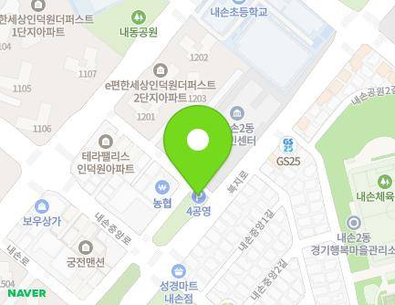 경기도 의왕시 내손중앙로 지하45-8 (내손동, 내손제4공영주차장) 지도