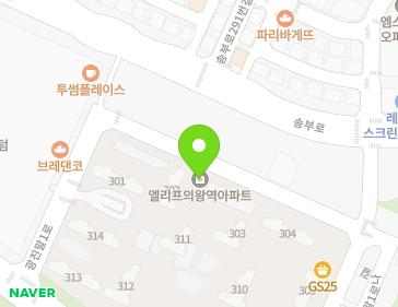 경기도 의왕시 광진말1로 11 (초평동, 엘리프의왕역) 지도