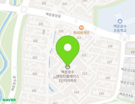 경기도 의왕시 백운중앙로 46 (학의동, 백운호수해링턴플레이스1단지) 지도