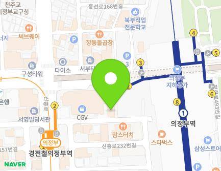 경기도 의정부시 신흥로240번길 21 (의정부동, 가연타워) 지도