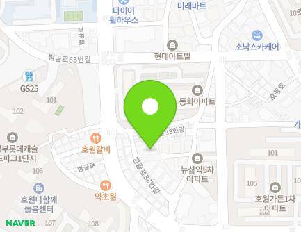 경기도 의정부시 범골로38번길 5-16 (호원동, 경기사랑어린이집) 지도