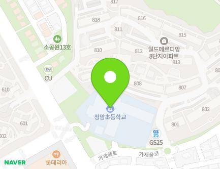 경기도 파주시 청암로 16 (목동동, 청암초등학교) 지도