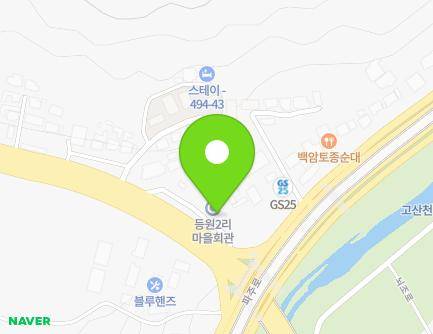 경기도 파주시 조리읍 통일로 480 (등원2리마을회관) 지도