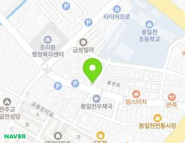 경기도 파주시 조리읍 봉천로 52 지도