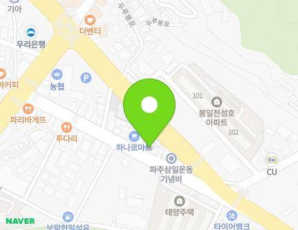 경기도 파주시 조리읍 봉천로 12 (조리농협) 지도
