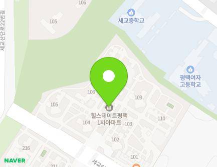 경기도 평택시 세교6로 46 (세교동, 힐스테이트평택) 지도