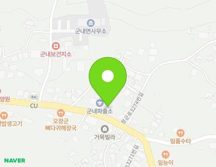 경기도 포천시 군내면 청군로 3278 (군내우체국) 지도