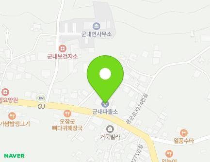 경기도 포천시 군내면 청군로 3280 (군내파출소) 지도