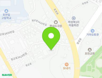 경기도 포천시 군내면 청군로3410번길 24-6 (힐탑빌라) 지도