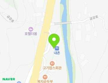 경기도 포천시 내촌면 금강로 2708 지도