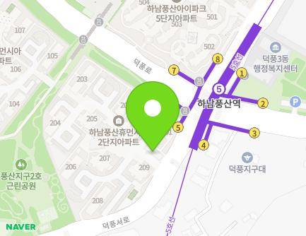 경기도 하남시 덕풍서로 45-1 (덕풍동, 휴먼시아꽃뫼마을2단지) 지도