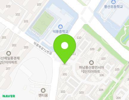 경기도 하남시 덕풍북로 70-1 (덕풍동, 휴먼시아꽃뫼마을1단지) 지도
