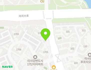 경기도 하남시 미사강변서로 167-4 (망월동, 미사강변도시17단지) 지도