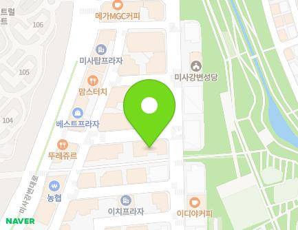 경기도 하남시 미사강변대로54번길 75 (풍산동, 홍우프라자) 지도