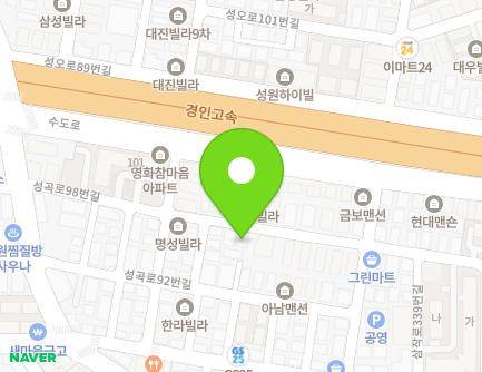 경기도 부천시 오정구 성곡로98번길 40 (여월동, 황산골드빌) 지도