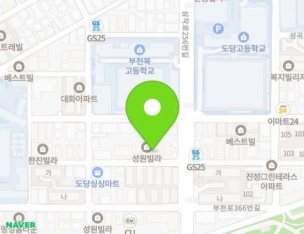 경기도 부천시 원미구 수도로206번길 65-19 (도당동, 반석하이츠빌라) 지도