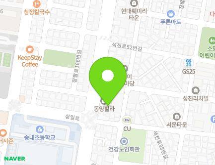 경기도 부천시 원미구 석천로 40-1 (상동, 동양빌라) 지도