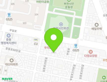 경기도 부천시 원미구 심중로35번길 56 (중동, 희망타운부천3동) 지도