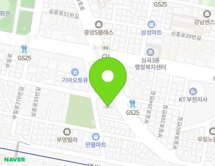 경기도 부천시 원미구 심중로35번길 5 (중동, 청아람) 지도