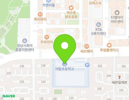 경기도 성남시 분당구 양현로 400 (야탑동, 야탑초등학교) 지도