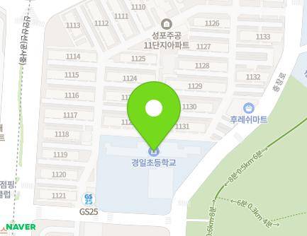 경기도 안산시 상록구 성포로 47 (성포동, 경일초등학교) 지도