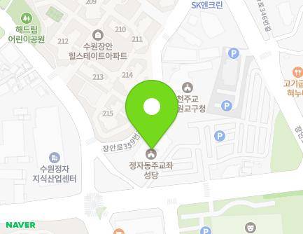 경기도 수원시 장안구 이목로 37 (정자동, 정자동성당) 지도