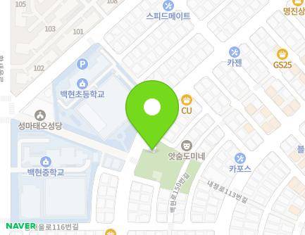 경기도 성남시 분당구 백현로144번길 31 (정자동, 정자동공영주차장) 지도