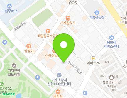 경상남도 거제시 거제중앙로3길 22-9 (상동동, 유경에버빌) 지도
