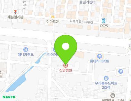 경상남도 김해시 진영읍 김해대로334번길 9 (진영병원) 지도