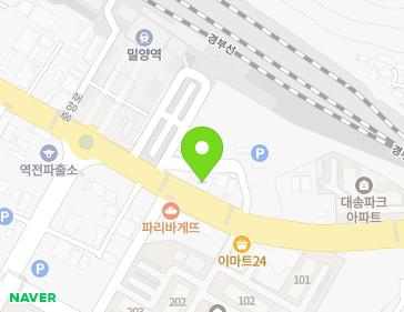 경상남도 밀양시 중앙로 52 (가곡동) 지도