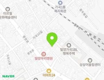 경상남도 밀양시 중앙로 114 (가곡동) 지도