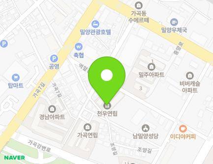 경상남도 밀양시 조양길 11 (가곡동, 천우아파트) 지도