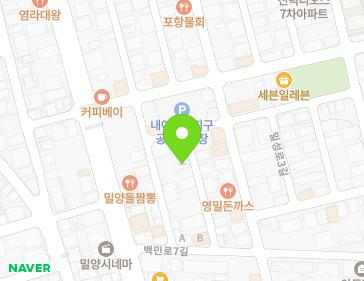 경상남도 밀양시 백민로7길 9-19 (내이동, 모아하우스) 지도