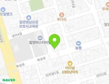 경상남도 밀양시 북성로 11-2 (내이동) 지도