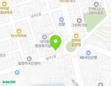경상남도 밀양시 내이1길 29 (내이동) 지도