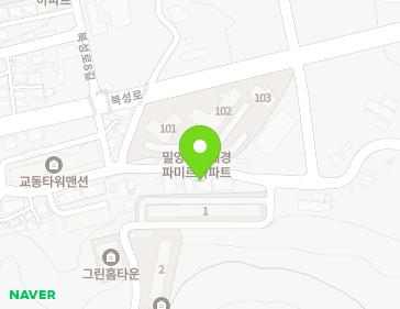 경상남도 밀양시 북성로7길 28 (내일동, 우정빌라) 지도