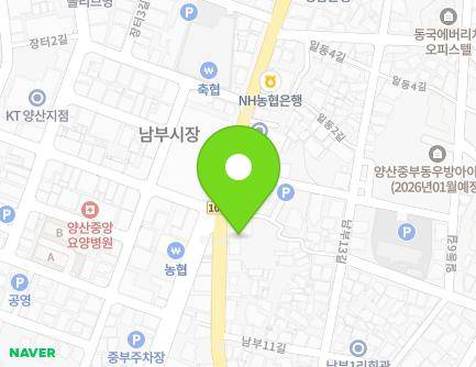 경상남도 양산시 중앙로 124 (남부동, 버드나무한의원) 지도