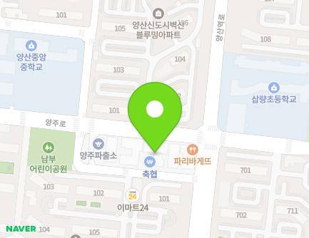 경상남도 양산시 양주로 42 (남부동, 한울빌딩) 지도