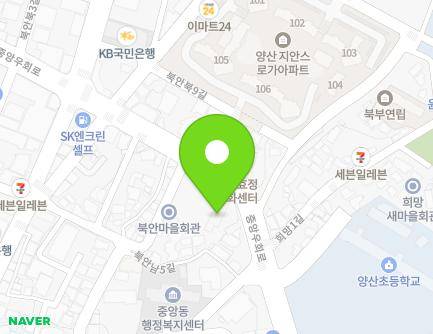 경상남도 양산시 중앙우회로 111 (북부동, 푸르나아파트) 지도