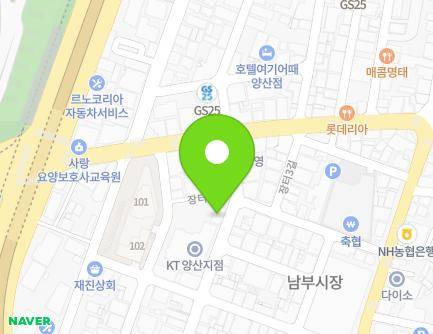 경상남도 양산시 장터4길 17 (중부동, 양산중부동우체국) 지도