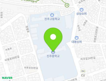 경상남도 진주시 의곡길 15 (상봉동, 진주중학교) 지도