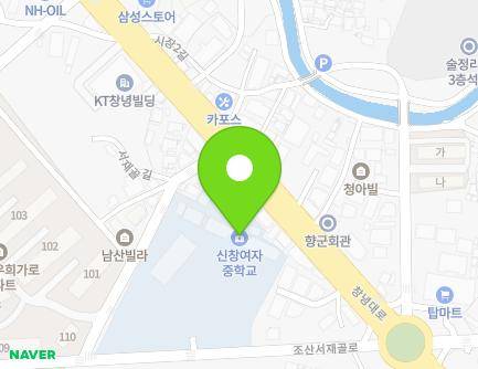 경상남도 창녕군 창녕읍 서재골길 7 (신창여자중학교) 지도