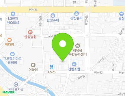 경상남도 창녕군 창녕읍 당산길 47-9 (청원골든빌에이동) 지도