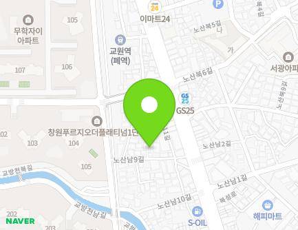 경상남도 창원시 마산합포구 노산남9길 12 (교원동) 지도