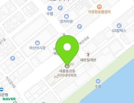 경상남도 창원시 마산합포구 수산1길 181 (동성동, 새롬미리내아파트) 지도